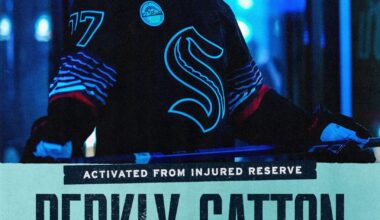 [Seattle Kraken PR] The Seattle Kraken have activated forward Berkly Catton from IR.
