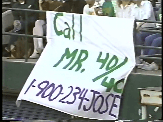 In 1989, Jose Canseco started a 1-900 hotline so fans could hear him talk about his previous day on and off the field. Yes, this was real. Yes, it was as bad as you could imagine.