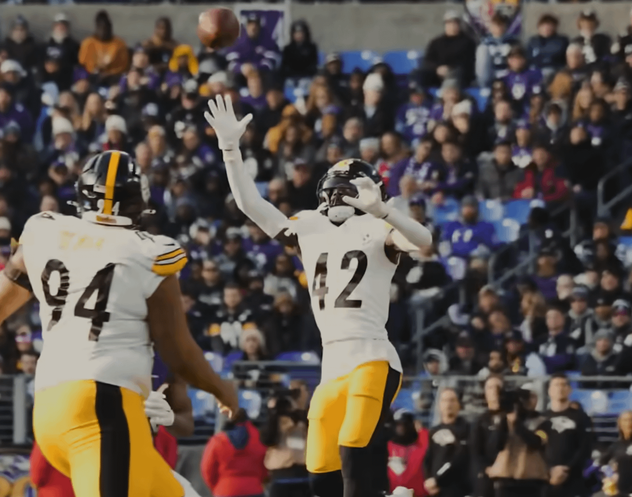 James Pierre Eyeing His 1st INT of The Season