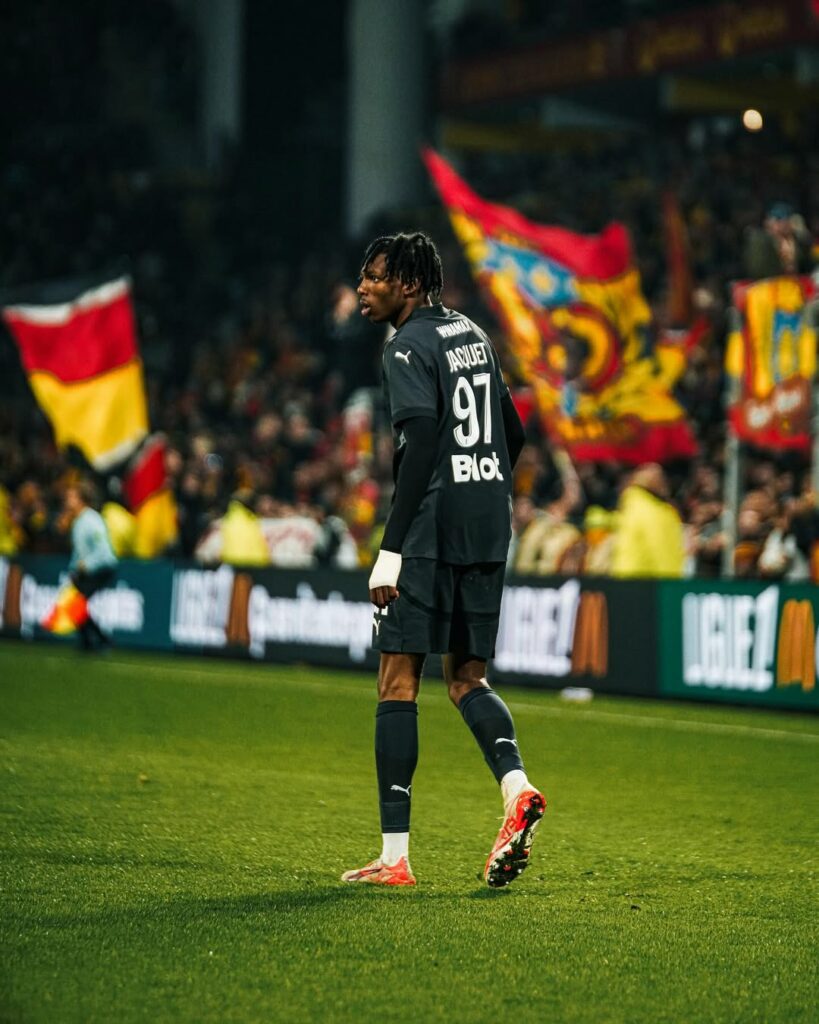Jeremy Jacquet playing for Rennes (Photo via Jacquet on Instagram)