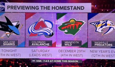 Sorry VGK, YOU are 4th in the West