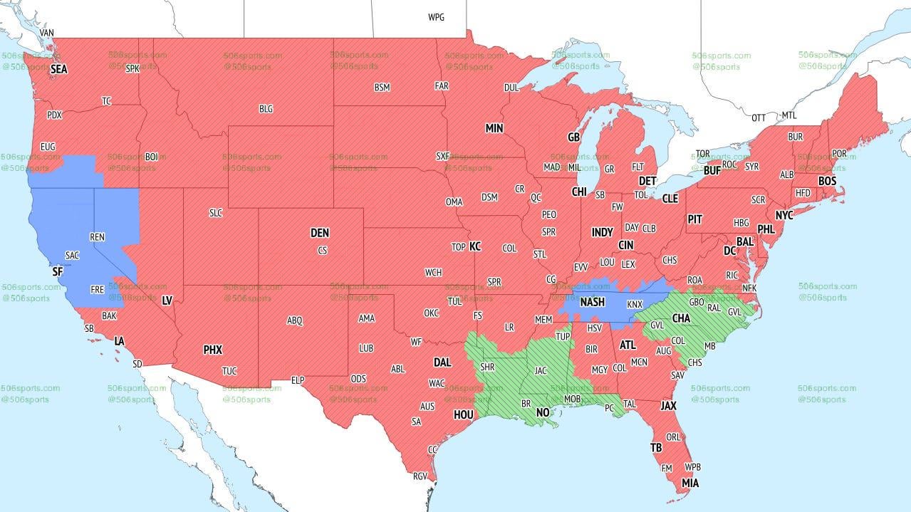 NFL Week 15 maps: Tennessee Titans vs. San Francisco 49ers