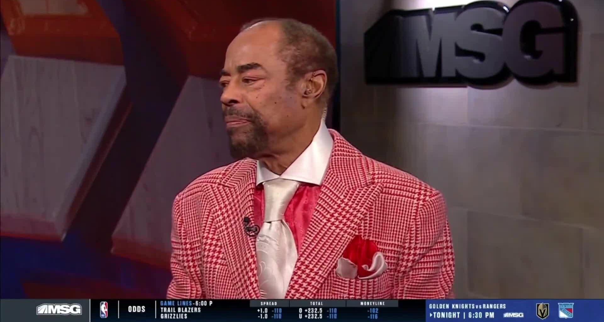 Walt 'Clyde' Frazier interviews the Rizzler
