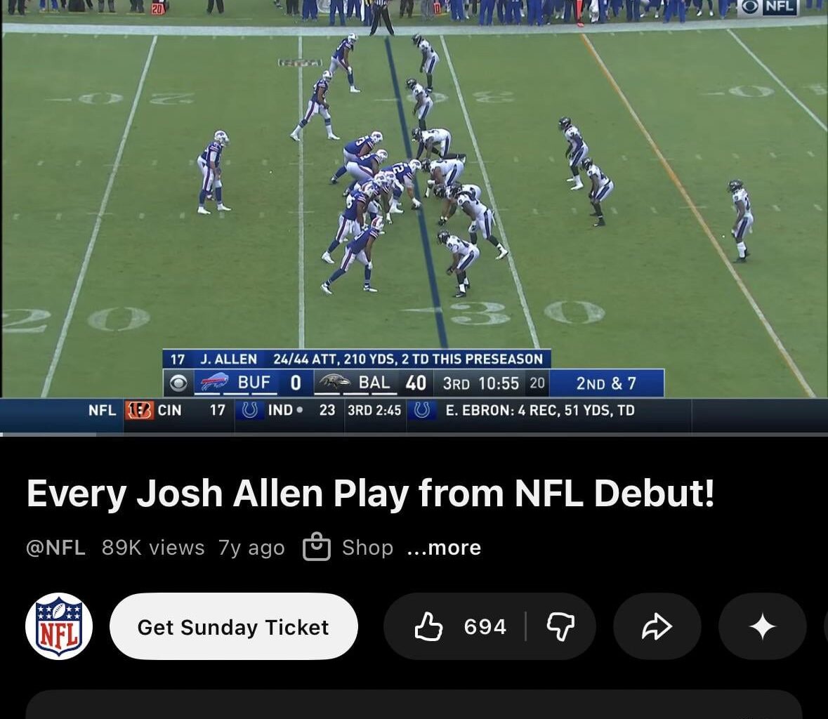 1st game of his career and the number one comment still holds true.