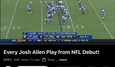 1st game of his career and the number one comment still holds true.