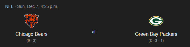 Never before have I been so amped for a Bears/Packers game.