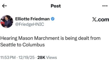 [Friedman] Hearing Mason Marchment is being dealt from Seattle to Columbus