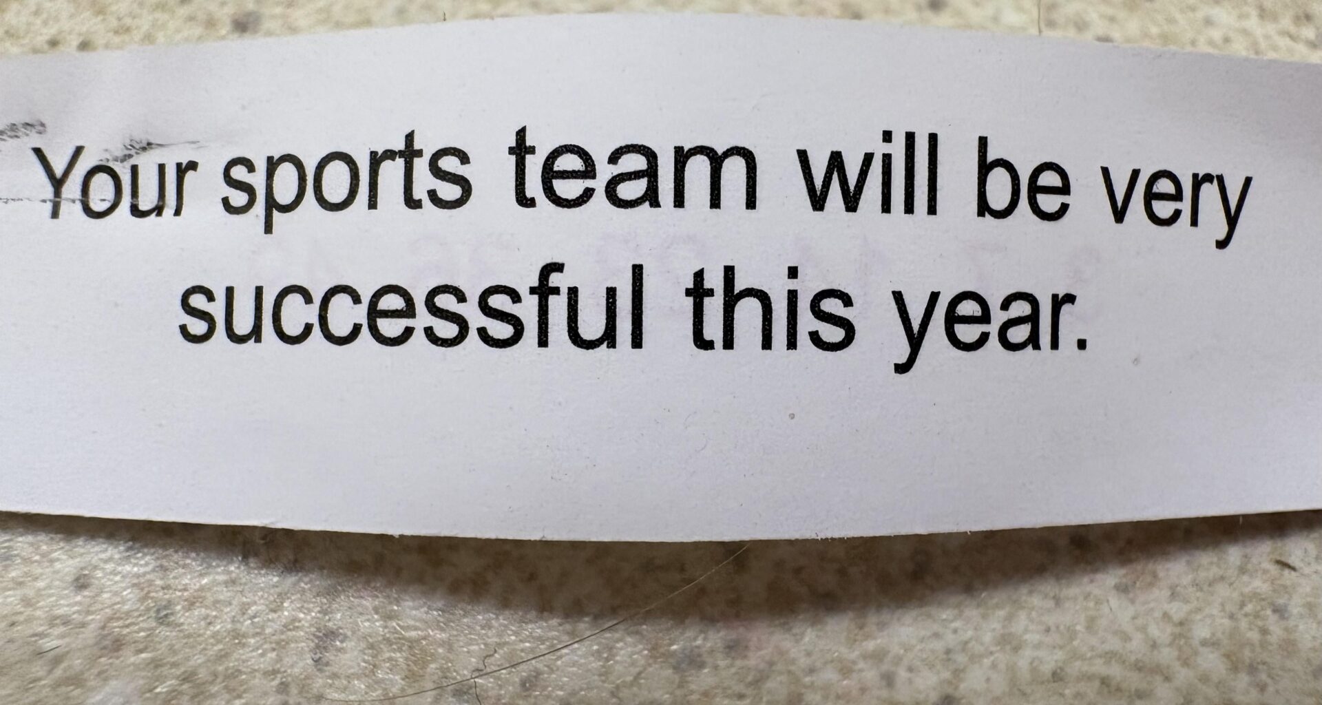 … no more take out for a while.