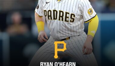 Pirates are signing Ryan O’Hearn to a 2 year, $29 Million deal.