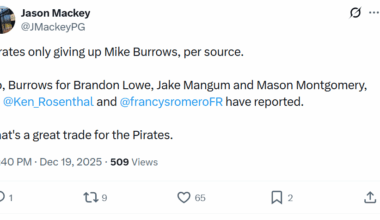 Mackey: Pirates only trading Burrows for Lowe, Montgomery and Mangum