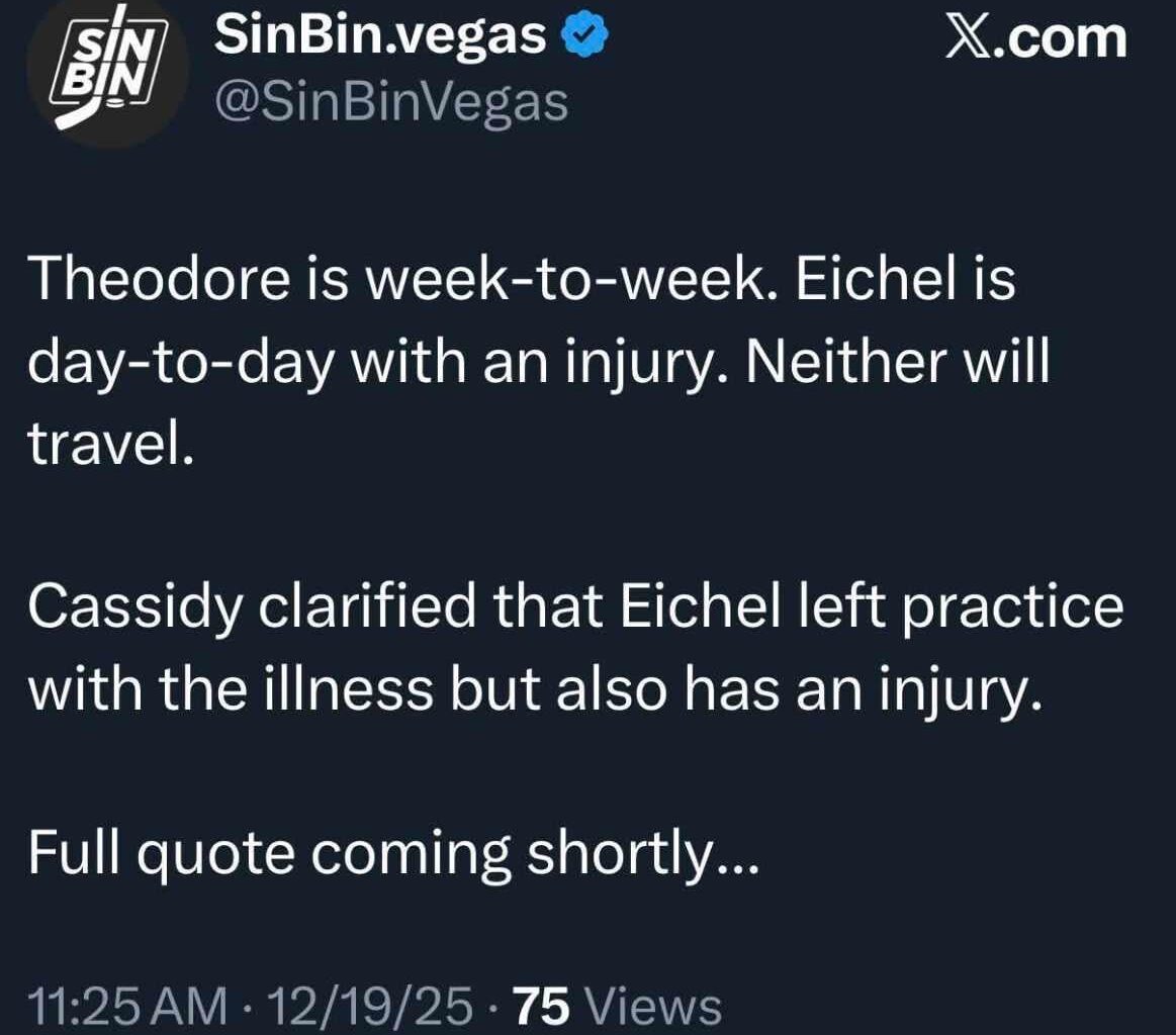 Eichel and Theodore Update 2025-12-19