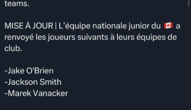 Jake O’Brien cut from Canada’s World Juniors team