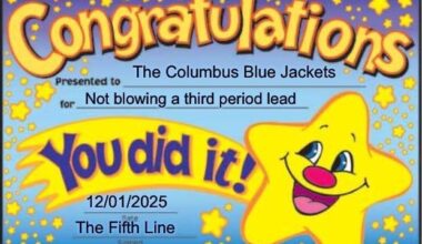 Your weekly /r/bluejackets roundup for the week of November 26 - December 02, 2025