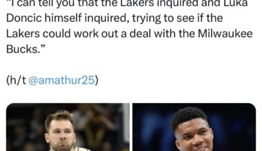 Luka Doncic inquired with the Lakers to see if they can acquire Giannis Antetokounmpo