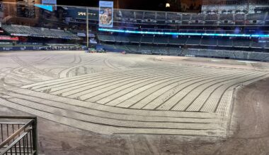 Guess Sal got annoyed he couldn’t get dirty sliding anywhere on the field.