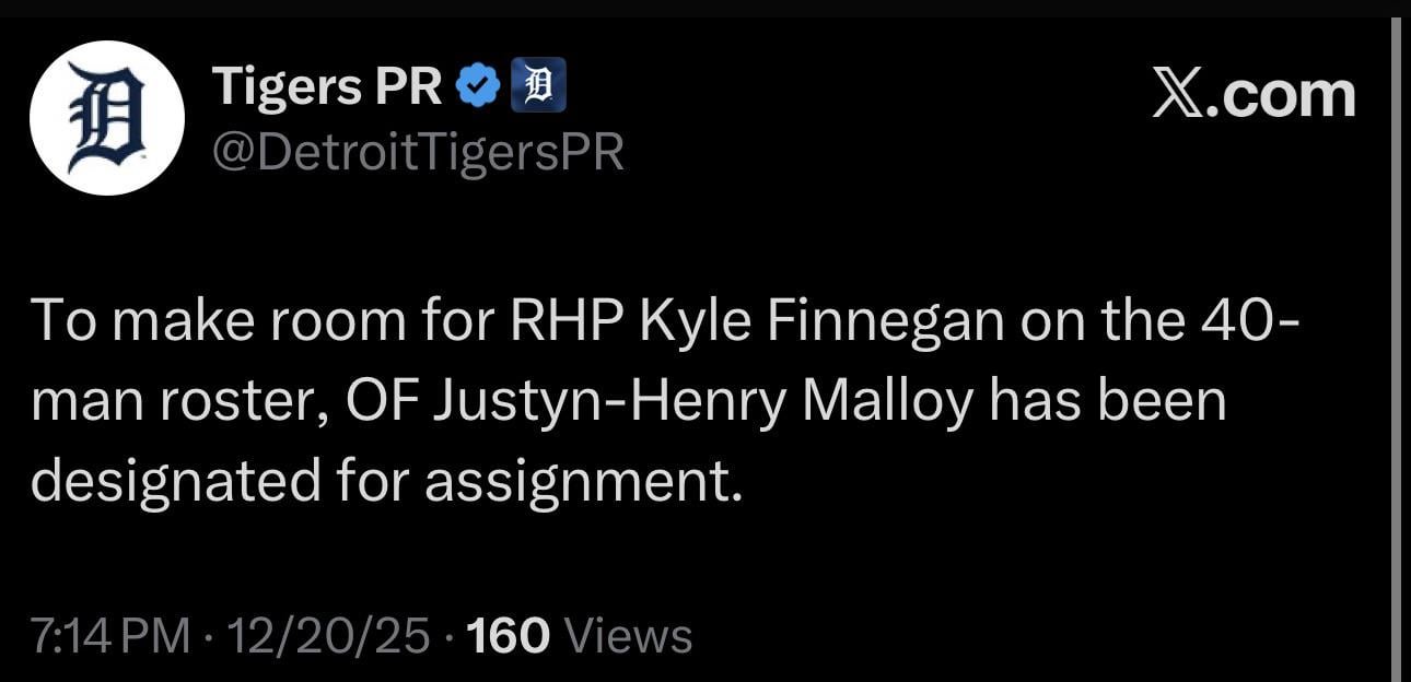 J-Hen had been DFA’d to make room for Kyle Finnegan