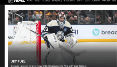 Jet On NHL Homepage