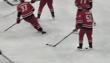 Slavin warming up. Let's go!!!