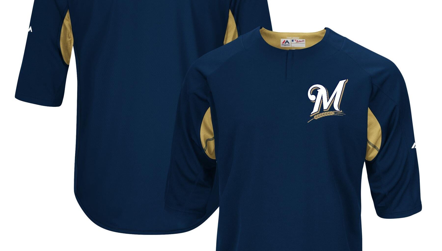 73% off Brewers Majestic Authentic Collection 3/4-Sleeve Batting Jerseys