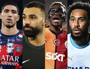 L-R: Hakimi, Salah, Osimhen and Aubameyang will feature in the 2025 AFCON