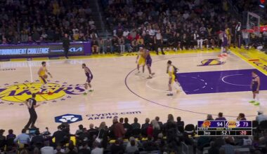 JJ tries multiple times to call a play for LeBron, but he’s chatting with the Suns bench. Takes a timeout.