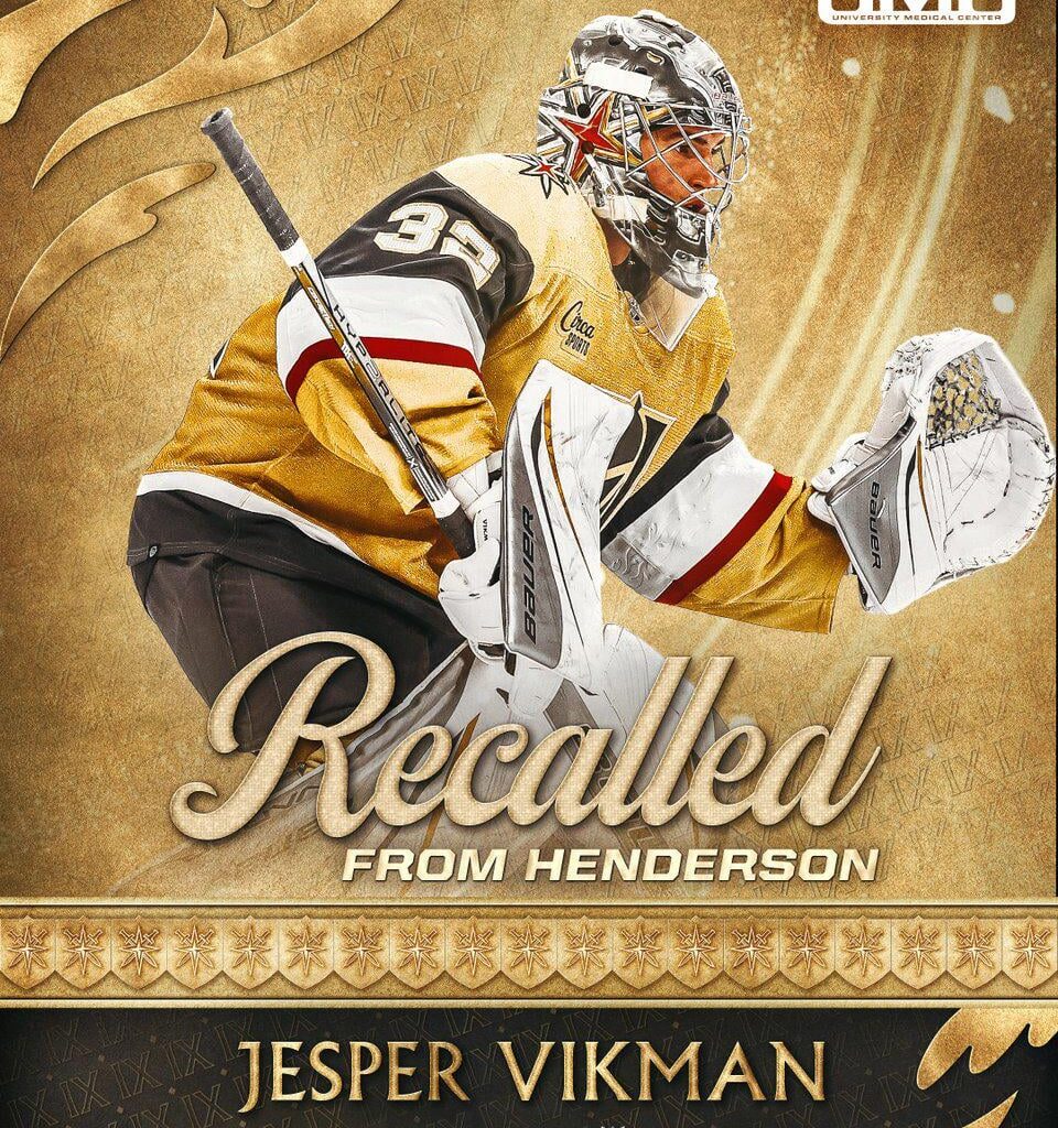 Vikman (Goalie) Recalled from HSK