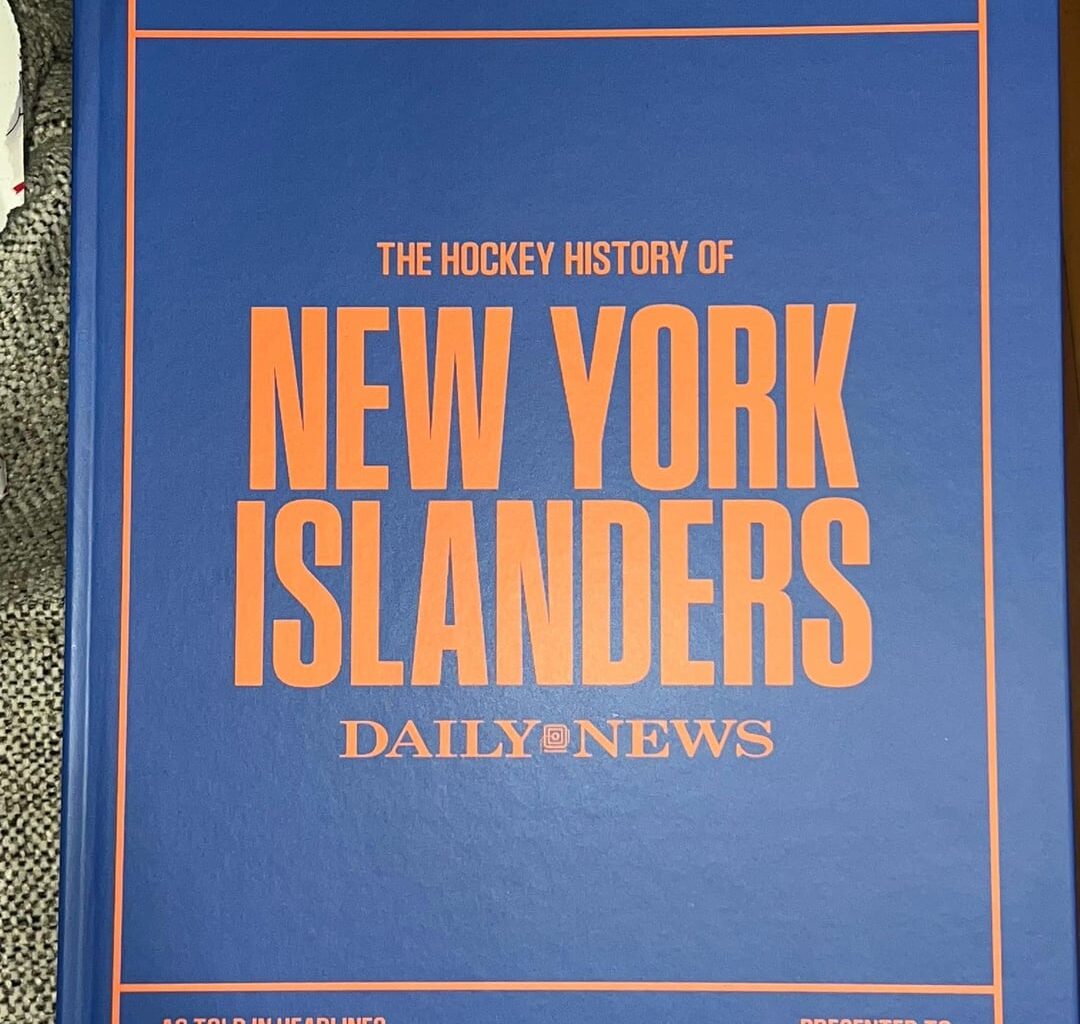 Hockey history of NYI.. could flip through a this for hours.. great gift and personalized on bottom corner… Merry Christmas and LGI