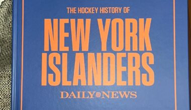 Hockey history of NYI.. could flip through a this for hours.. great gift and personalized on bottom corner… Merry Christmas and LGI