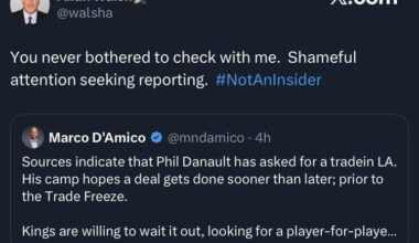 Plot thickens - [Phil Danault’s agent Allan Walsh] You never bothered to check with me. Shameful attention seeking reporting.
