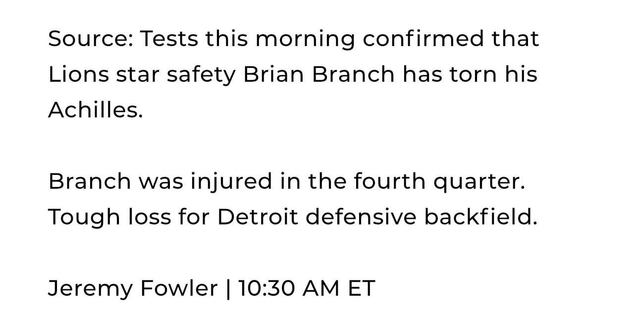 Branch torn Achilles