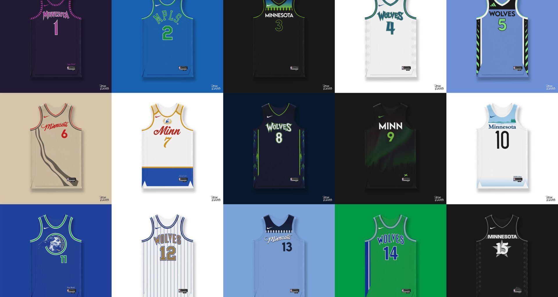 First 15 Timberwolves victory jerseys