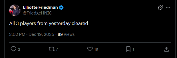 [Friedman] All 3 players from yesterday cleared