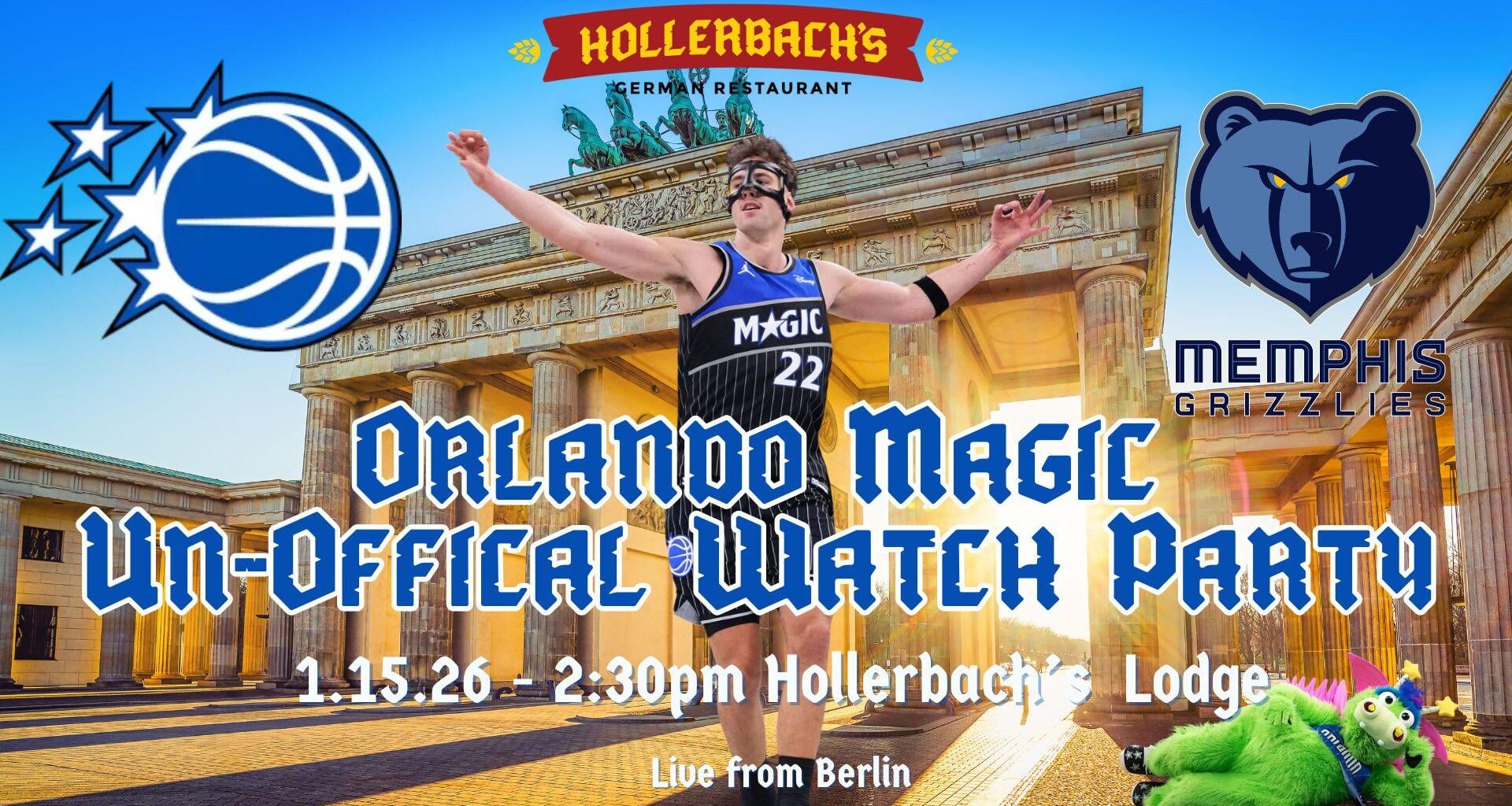 My German Restaurant is having an Orlando Magic German Watch Party when the Magic are in Germany! Take the day off work and head to Sanford!