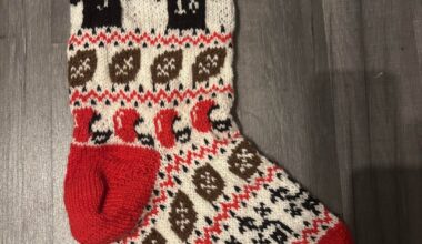 I’m not sure that it needs its own post, but I knitted myself a team stocking.