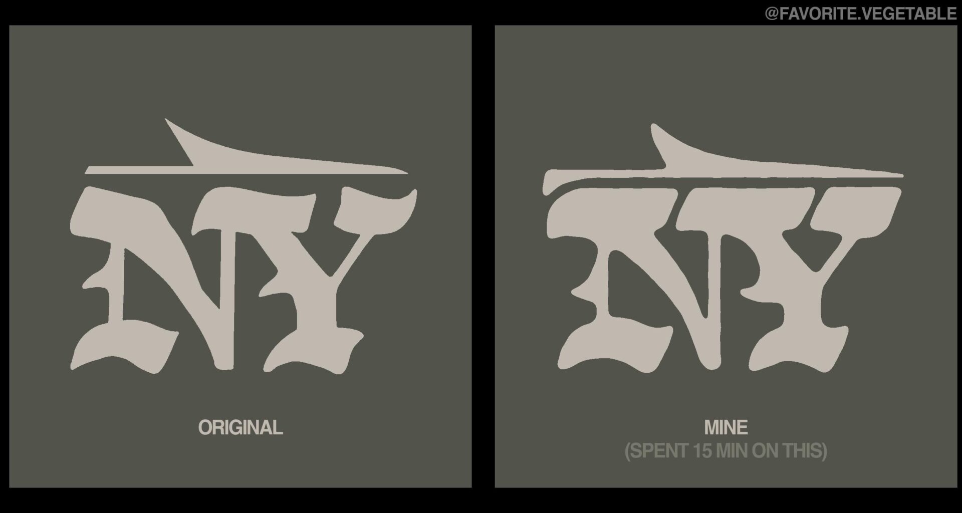 if the org gave me $0 and only 15 min, this is how I'd fix the rivalries logo!