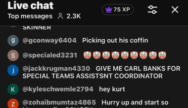 Joe Schoen 15 minutes late in solidarity with Abdul Carter