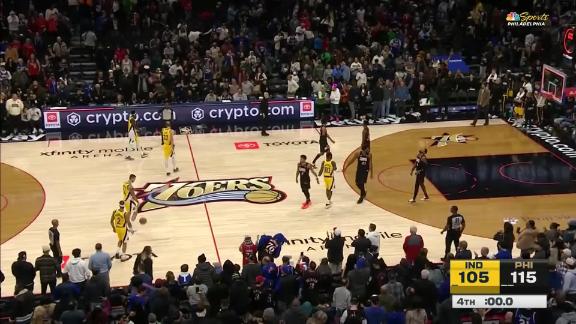 Embiid scores season-high 39 points to lead 76ers to 115-105 win against Pacers