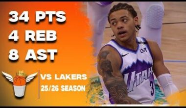 Keyonte George 34 Points/8 Assists vs Lakers Full Highlights! (12/18/2025)