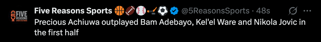 I’m calling this a fluke game-- tired legs, glitch in the simulation, planets misaligned, whatever--because there’s no way we are getting cooked this bad esp by one of the worst team in the NBA.