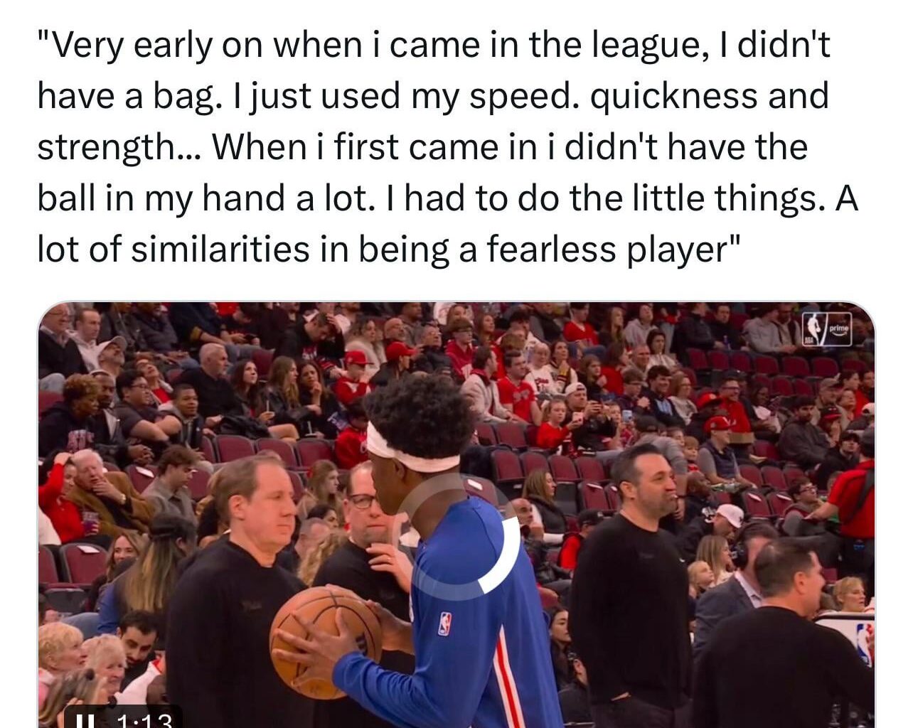 Dwayne Wade had some kind words for VJ last night