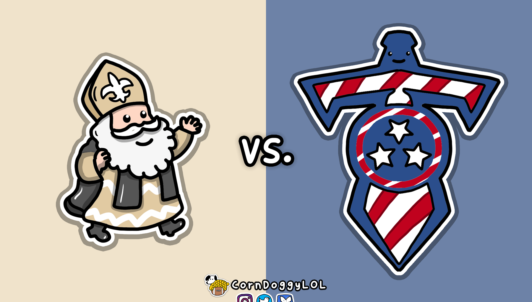 Tennessee Titans Week 17 Matchup Doodle (Holiday Edition)