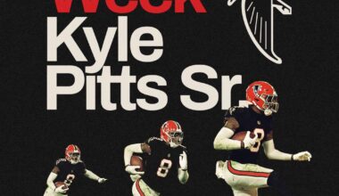 Kyle Pitts has been named NFC Offensive Player of the Week for Week 15