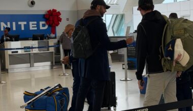 Who did my wife spot at the airport today?