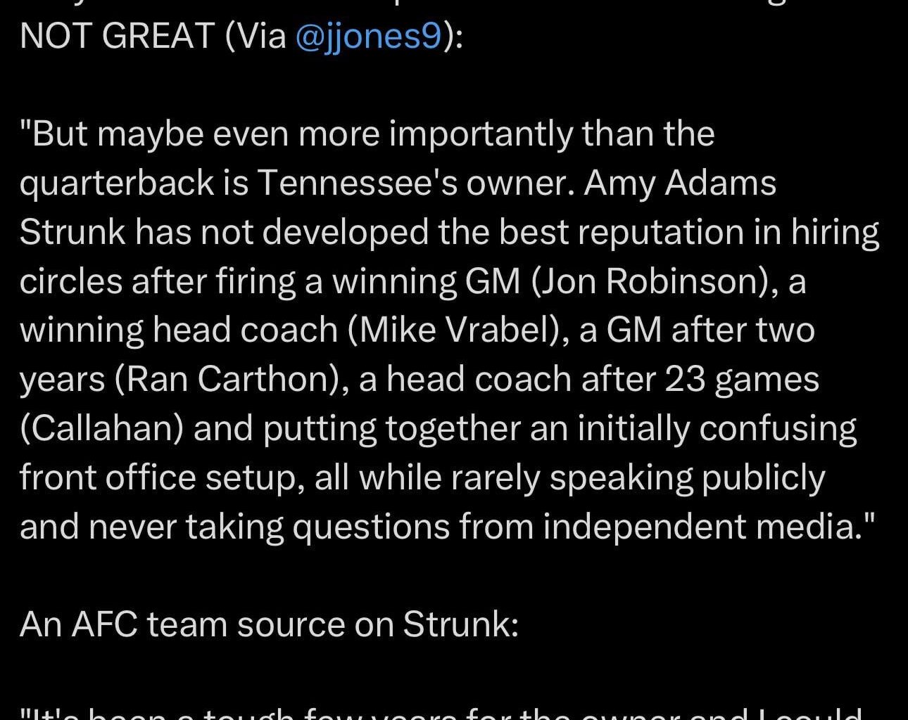 Amy Adams Strunk’s rep around the league is in bad shape and she could fade further into the background as a result