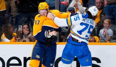 Hockey fight between Michael McCarron & Tyler Tucker 12/11/25.