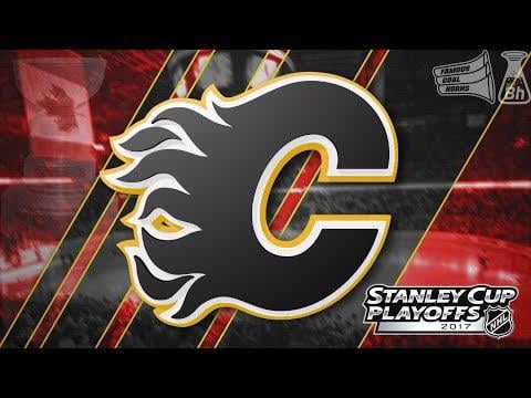 This is the goal horn used by the Flames during their very short-lived appearance in the 2017 Stanley Cup Playoffs. This was the last time they used the song “Righteous Smoke” from Monster Truck in the playoffs.