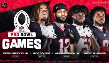 Houston Texans LB Azeez Al-Shaair, DE Will Anderson Jr., WR Nico Collins, and CB Derek Stingley Jr. Named To 2026 Pro Bowl