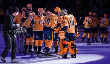 In hilarious fashion, the Nashville Predators are both in the race for last place and the wildcard race