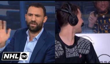 Juuse Saros Interview Goes Off The Rails After Biz Gets Distracted By a Fan | NHL on TNT