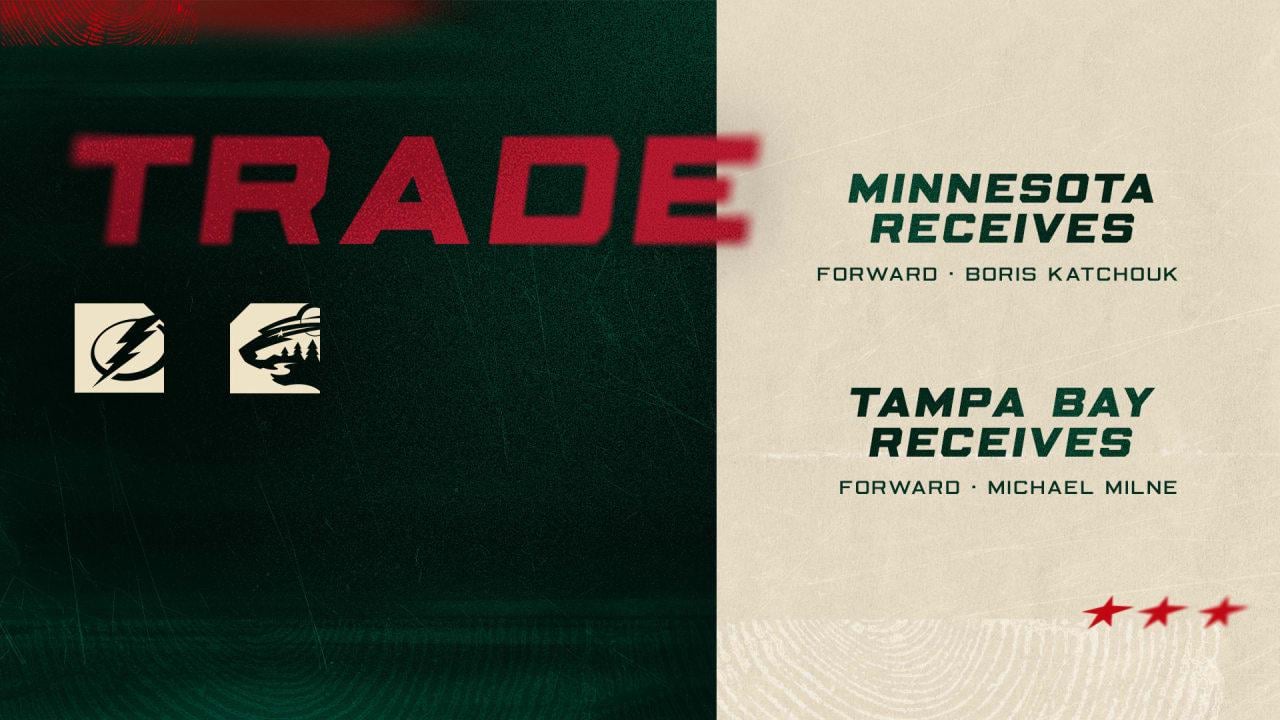 Minnesota Wild Acquires Forward Boris Katchouk From the Tampa Bay Lightning in Exchange for Forward Michael Milne | Minnesota Wild